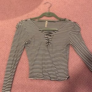 LF striped criss cross top